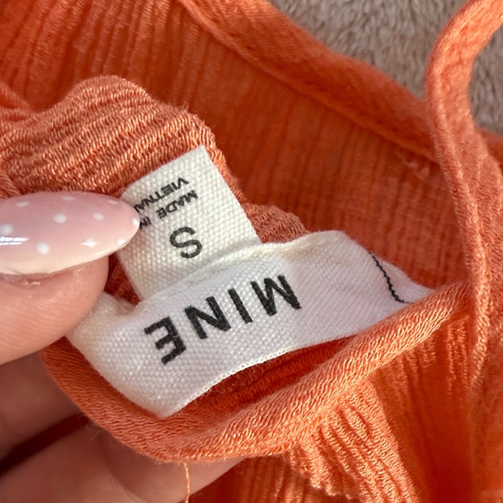 Mine Orange Ruffle Tank Top - Picture 3 of 3